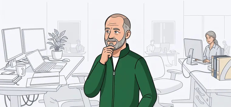 Illustrated portrait of the author, Keith Cerny