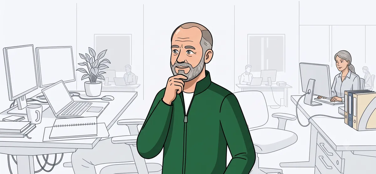 Illustrated portrait of the author, Keith Cerny
