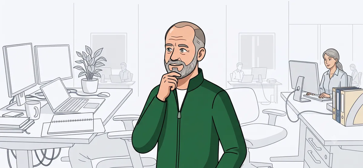 Illustrated portrait of the author, Keith Cerny